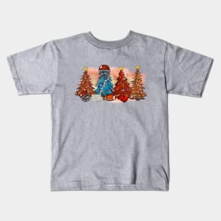 Rugby Football Christmas Trees Xmas Gift Kids T-Shirt